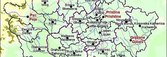 kosovo carte villes